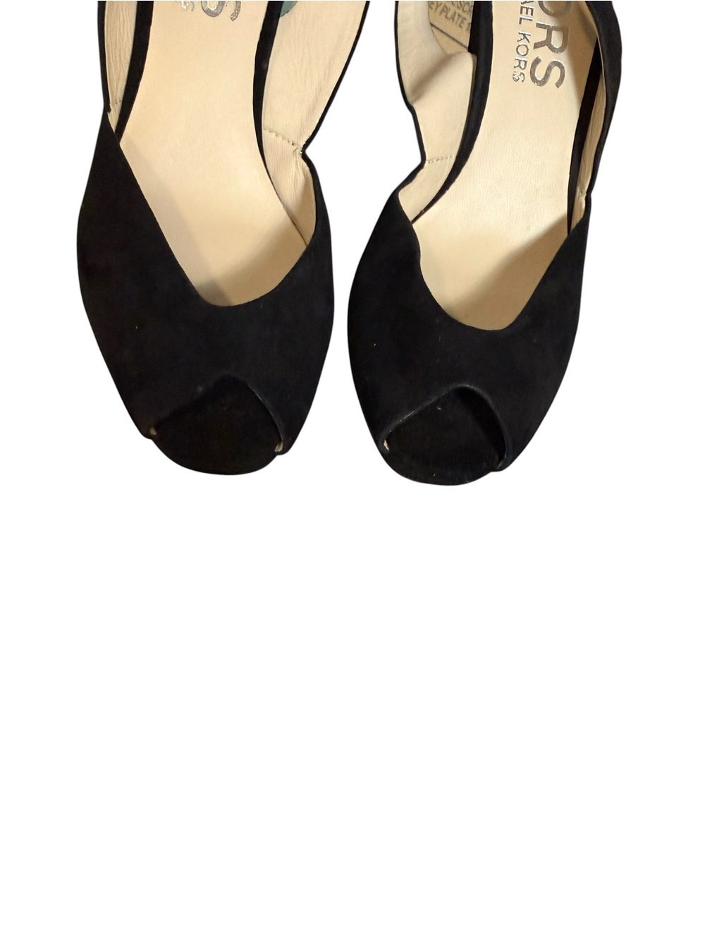 Michael Kors Black Wedge Slingback Heels 8.5 - Picture 6 of 7
